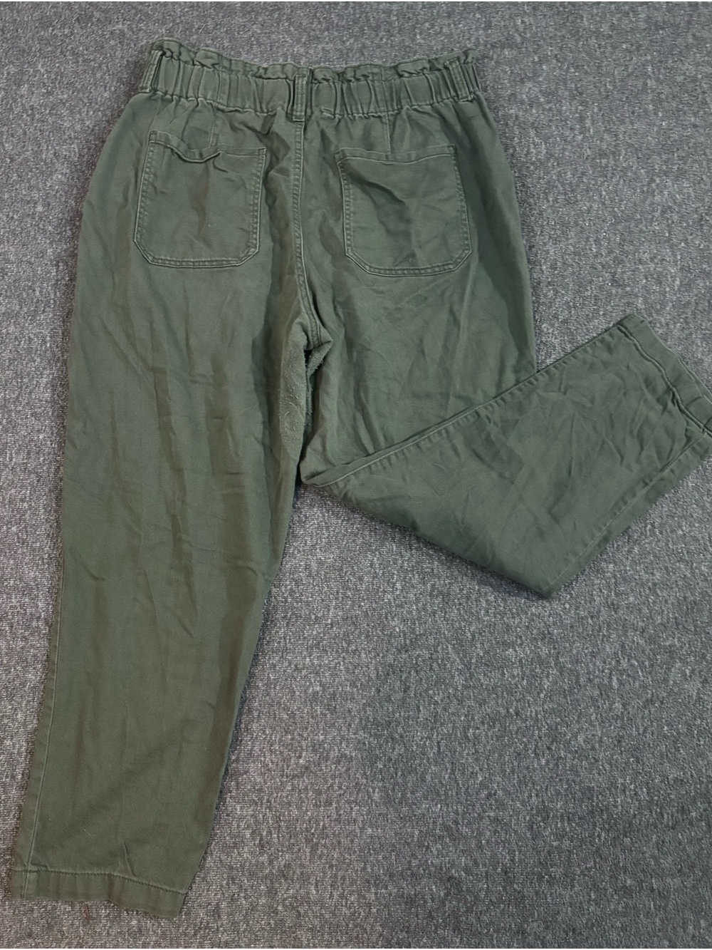Time and Tru | Women’s Cargo Straight Leg Pants | Button Up with Elastic Waist